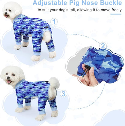 Bienbee Dog Pajamas, 4 Pack Dog Recovery Suit Shedding Suit Cute Soft Puppy - Image 4