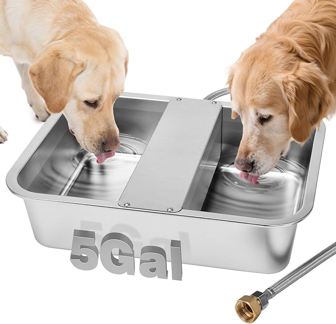 5 Gallon Automatic Dog Water Dispenser, Large Dog Water Bowl Dispenser by Lonepetu