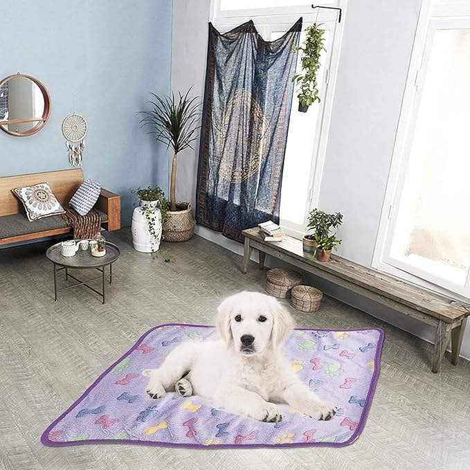 1 Pack 3 Puppy Blankets Super Soft Warm Sleep Mat Bone Print Cute Blanket - Image 7