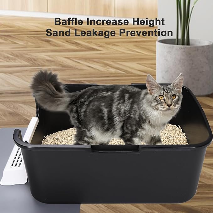 Sfozstra Black Enclosed Cat Litter Box - Image 7