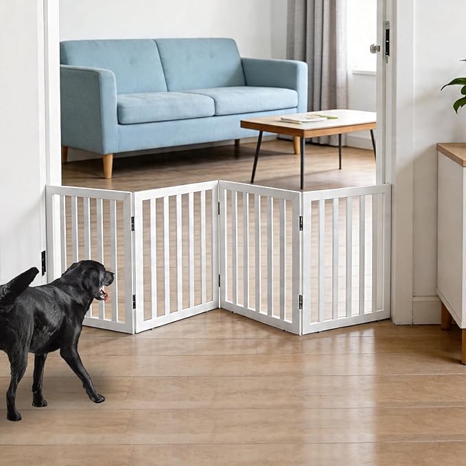 Dog Gate Indoor, Freestanding Dog Fence by SFJC