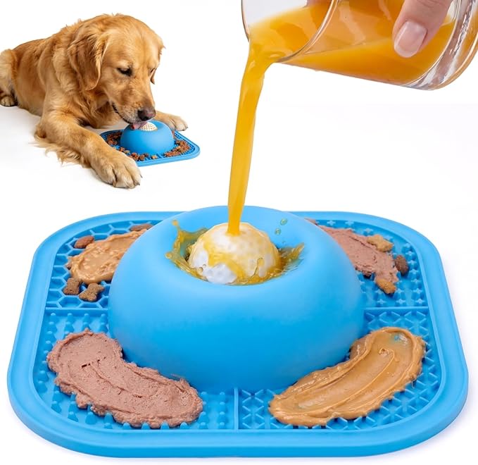 Slow Feeder Dog Bowls & Lick Mat by PetsHome