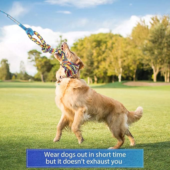 DIBBATU Flirt Pole for Dogs Interactive Dog Toys for Large Medium Small Dogs - Image 8