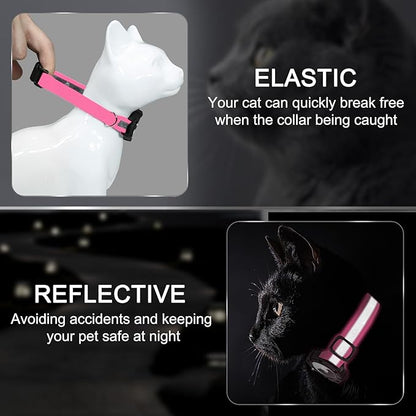 Reflective AirTag Cat Collar, Integrated Cat Tracker Collar - Image 2