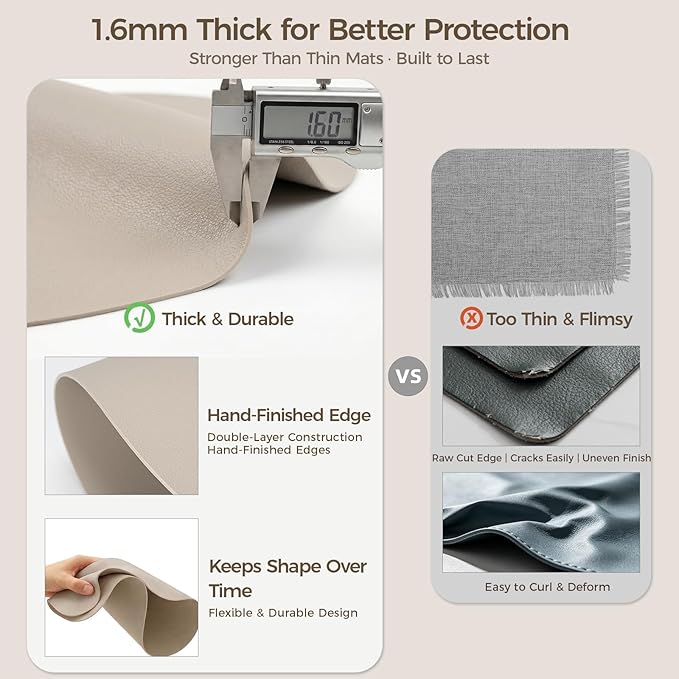 Premium Thick Silicone Placemat，Heat & Oil Resistant, Non-Slip Table Mat - Image 2