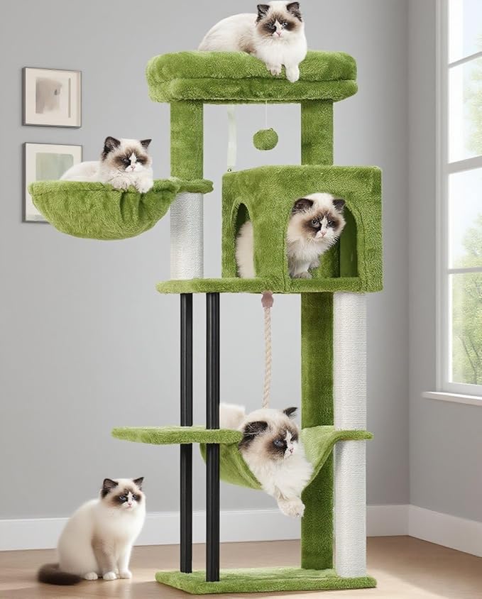 Gitelsnour Cat Tree, Cat Tower for Indoor Cats, 43.3 inch Cat Tree Tower by Gitelnour