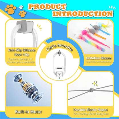 Interactive Cat Toy, Rechargeable Electric Cat Teaser, Hanging Door cat Toy - Image 3