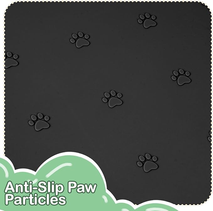 100% Waterproof Silicone Pet Feeding Mat, Warped Resistant Raised Edge BPA-Free - Image 7