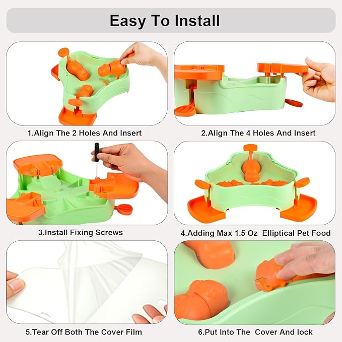 Dog Cat Treat Dispenser Slow Feeder Toy, 3-in-1 Interactive Dog Puzzle Press - Image 5