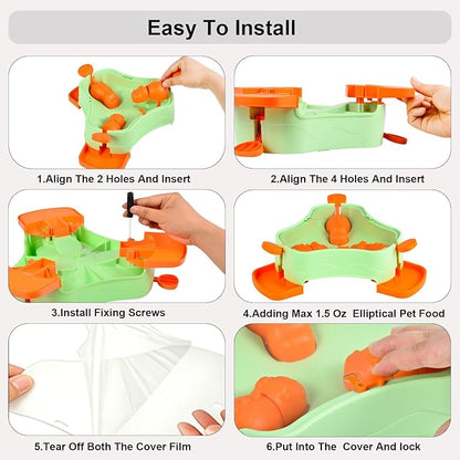 Dog Cat Treat Dispenser Slow Feeder Toy, 3-in-1 Interactive Dog Puzzle Press - Image 5