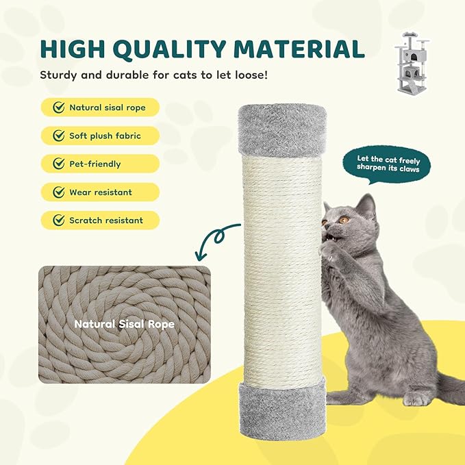 DUMOS 54 Inch Cat Tree Tower, Indoor Multi-Level Pet House - Image 3