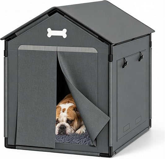 Large Dog House Indoor with Plush Cushion, Dog Kennel by LitaiL