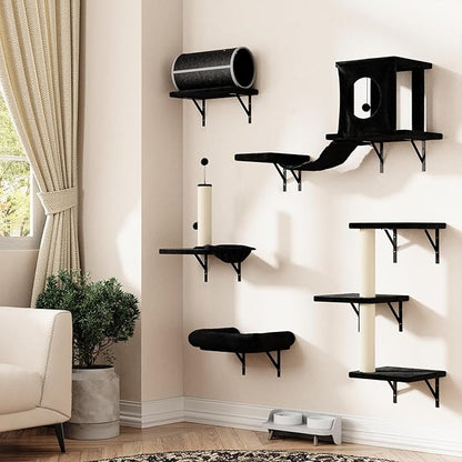 NUNU LAB 7-in-1 Cat Wall Shelves, Wall Mounted Cat Climber Set, Cat Furniture - Image 8