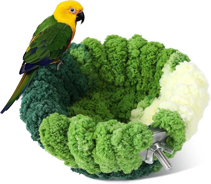 Admaison Bird Nest for Cage, Plush Hanging Bird Bed for Parakeet, Breeding Bird by Admaison