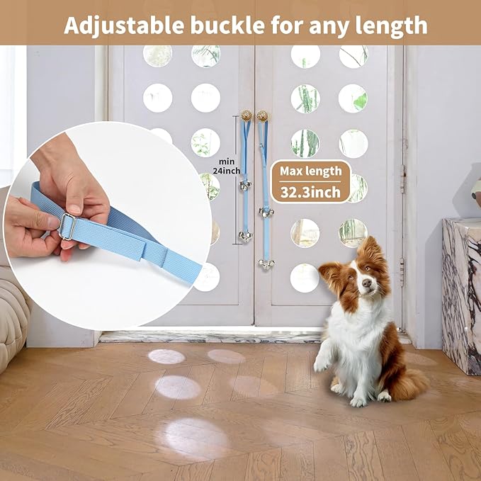 Luckyiren Dog Door Bell for Potty Training/to Go Outside, Hanging Puppy Bells - Image 3