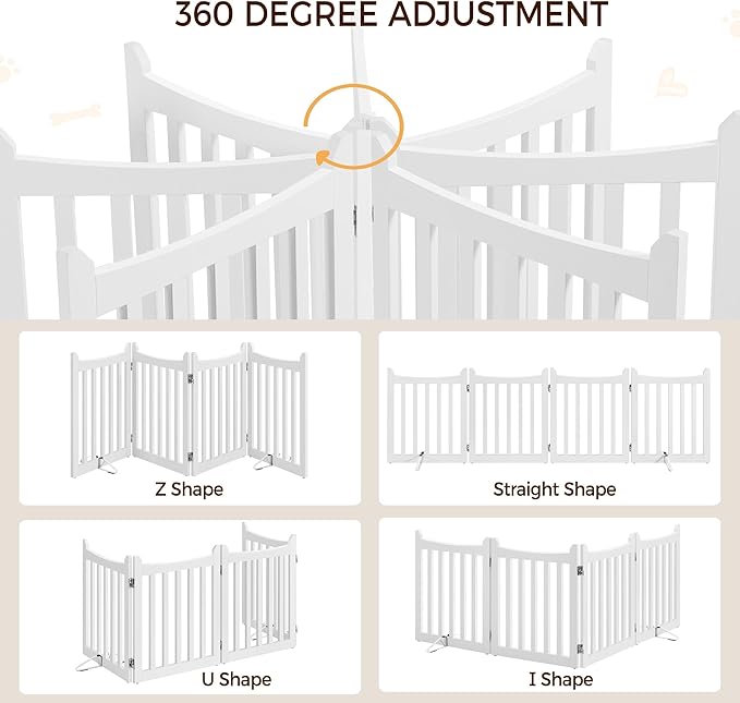Yaheetech 24" H Freestanding Pet Gate - Image 5