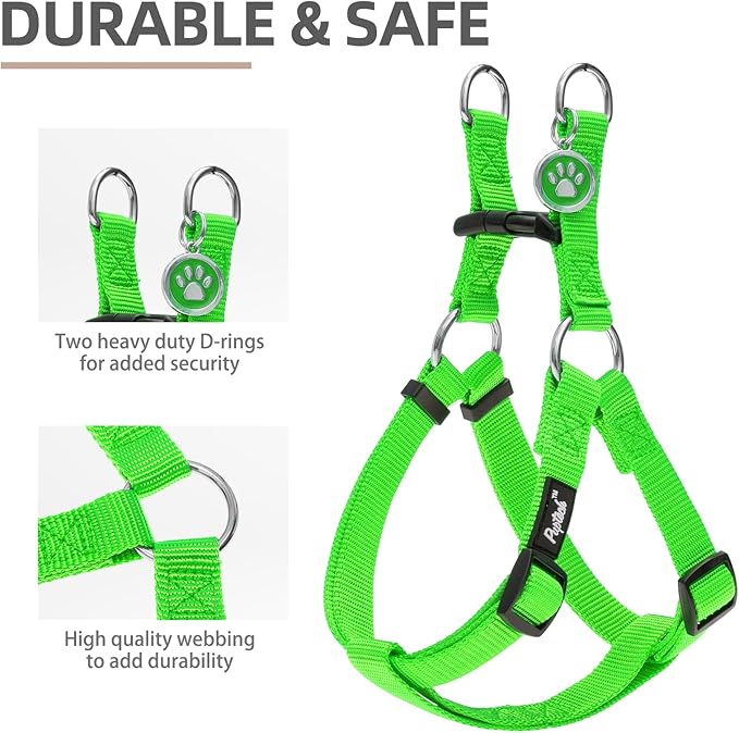 PUPTECK No Pull Dog Harness Soft Adjustable Basic Nylon Step in Puppy Vest - Image 2