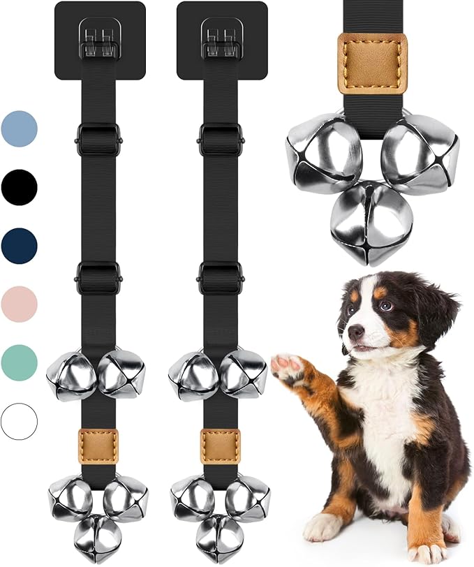 COOYOO 2 Pack Dog Doorbells, Adjustable Potty Training Dog Bells, Upgraded by COOYOO