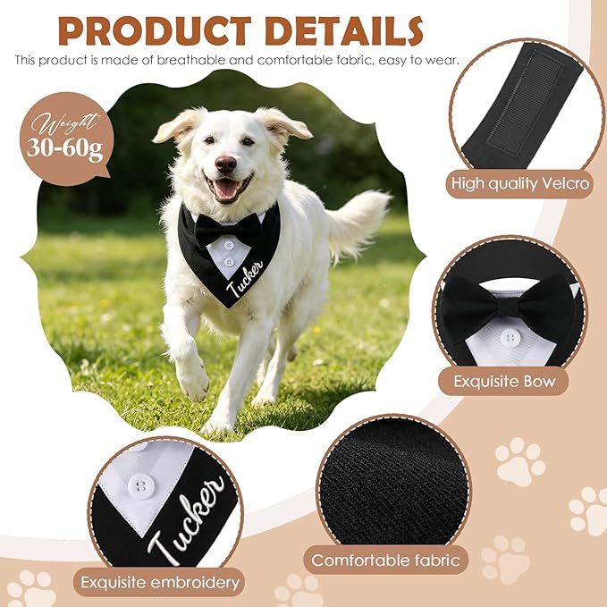 Personalized Wedding Dog Bandana - Image 3