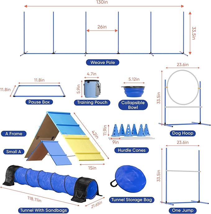 FetchFlow Dog Agility Training Equipment – Complete Backyard Agility Course Set - Image 4