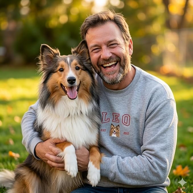 Custom Embroidered Sweatshirt Dog From Real Photo - Image 2