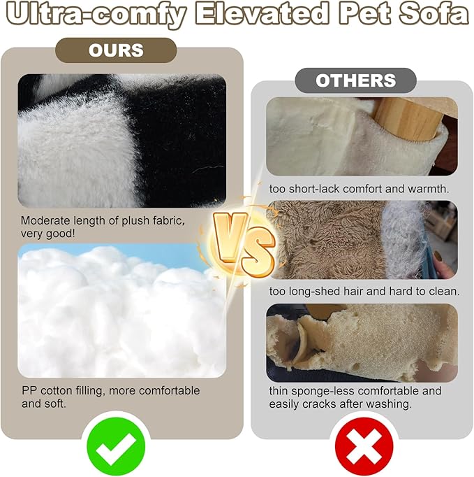 FAMIDGE Elevated Cat Couch Bed for Indoor Cats - Image 5