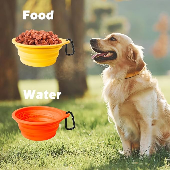 PetBonus 2-Pack Silicone Collapsible Dog Bowls, BPA Free Dishwasher Safe - Image 4