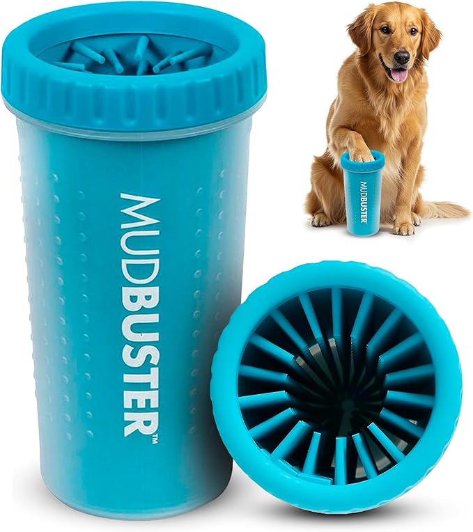 Dexas MudBuster Large Dog Paw Cleaner, Fits 2.5"-3.5" Wide Paws, Gentle by Dexas