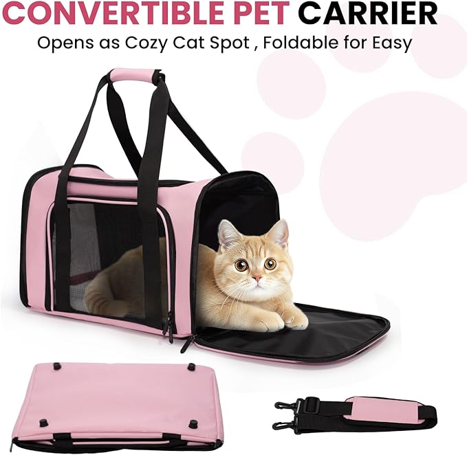 Expandable Cat Carrier Airline Approved Soft-Sided Pet Travel Carrier - Image 5