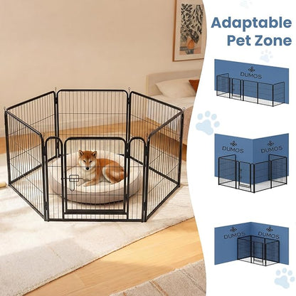 DUMOS Dog Playpen Indoor, Metal 40 Inch 6 Panels Foldable Pet Fence - Image 8