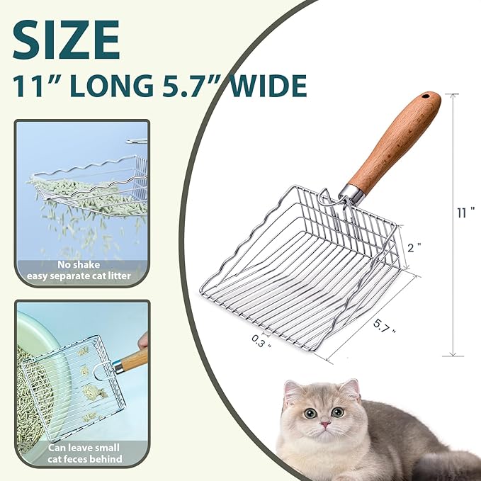 Cat Litter Scoop, Kitty Metal Scooper - Image 4