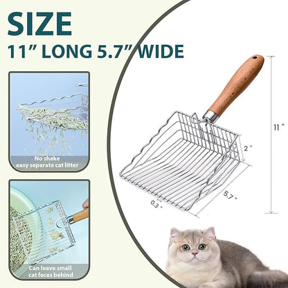 Cat Litter Scoop, Kitty Metal Scooper - Image 4