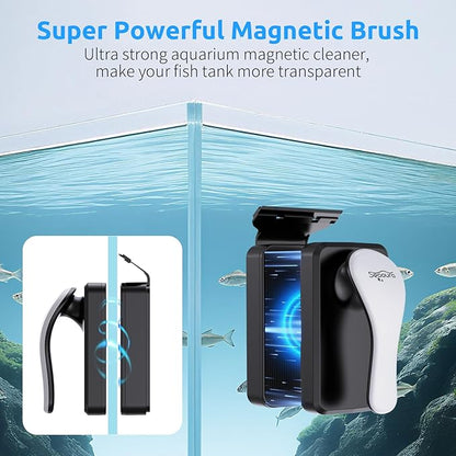 SEAOURA Magnetic Aquarium Cleaner, Dual-Sided Algae Scraper, Floating - Image 2