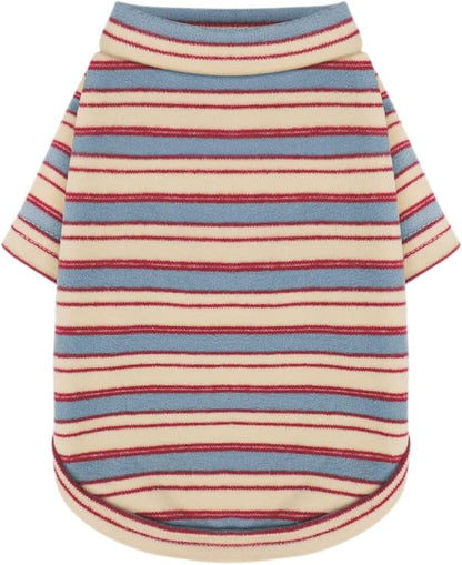 Stylish Striped Block Dog Shirt, Comfortable, Breathable, and by Paiaite