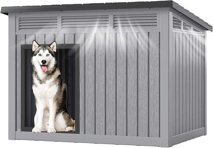Fancyango Outdoor Dog House for Large Dogs, Outside Dog House - Image 2