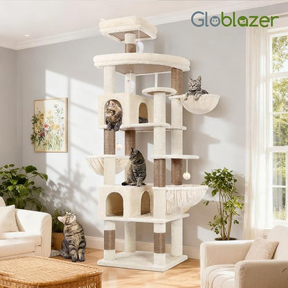 Globlazer Extra Large Cat Tree Tower, 82in Tall Heavy Duty Cat Tree - Image 8