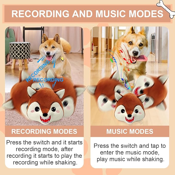 BABORUI Interactive Dog Toys Fox, Jumping Squeaky Dog Toys - Image 3