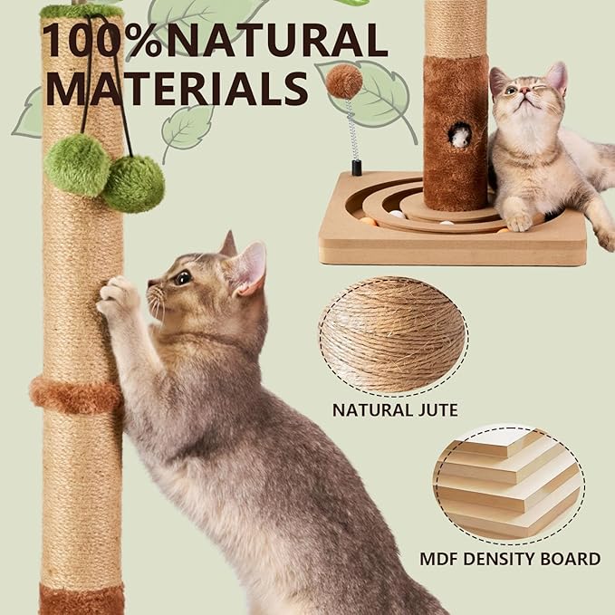 MECOOL 35in Tall Cat Scratching Post Sturdy and Premium Scratch Posts - Image 2