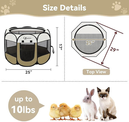 Siedihit Dog Cat Playpen, Small Puppy Pet Playpen, Dog Crate Tent Cage - Image 3