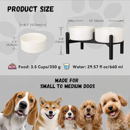 Raised Ceramic Dog Bowl Set - Image 2