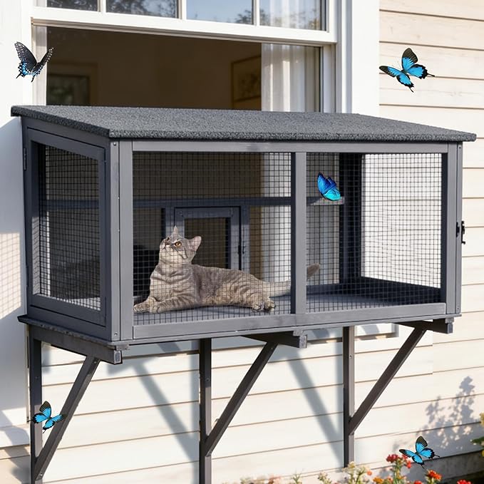 Cat Window Box, Catio Outdoor Cat Enclosure by JQC