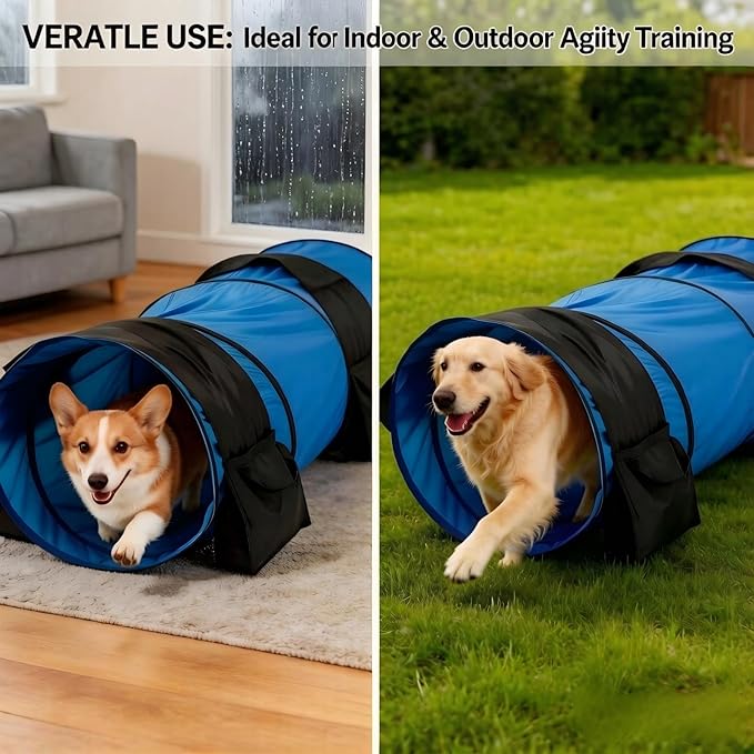 28in Dog Tunnel for Large Dogs, 10ft Heavy Duty Dog Agility Training Equipment - Image 5