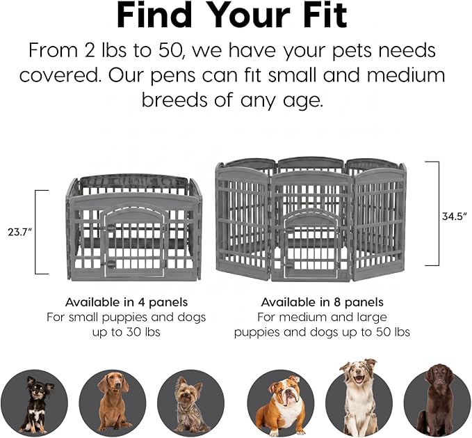 IRIS USA 24" Dog Playpen 4-Panel Pet Exercise Pen - Image 6