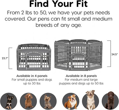 IRIS USA 24" Dog Playpen 4-Panel Pet Exercise Pen - Image 6