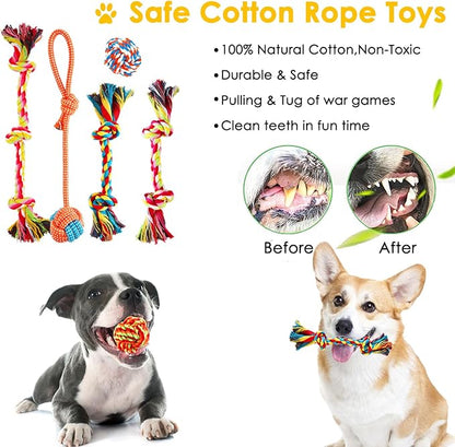 Aipper Dog Toys 25 Pack for Fun and Teeth Cleaning, Puppy Chew Toys Pack - Image 5