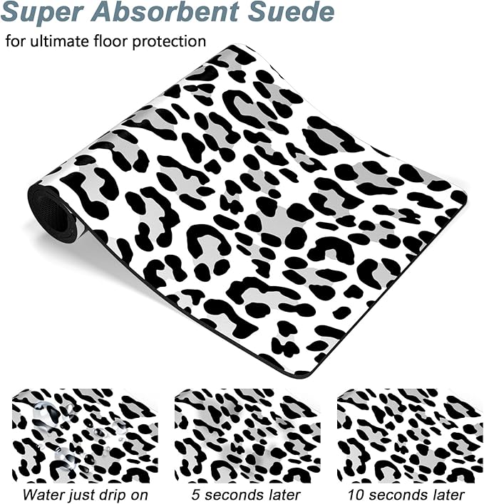Rnivvi Dog Food Mat, Cute Anti-Slip Rubber Pet Feeding Rug Protect Floors - Image 3
