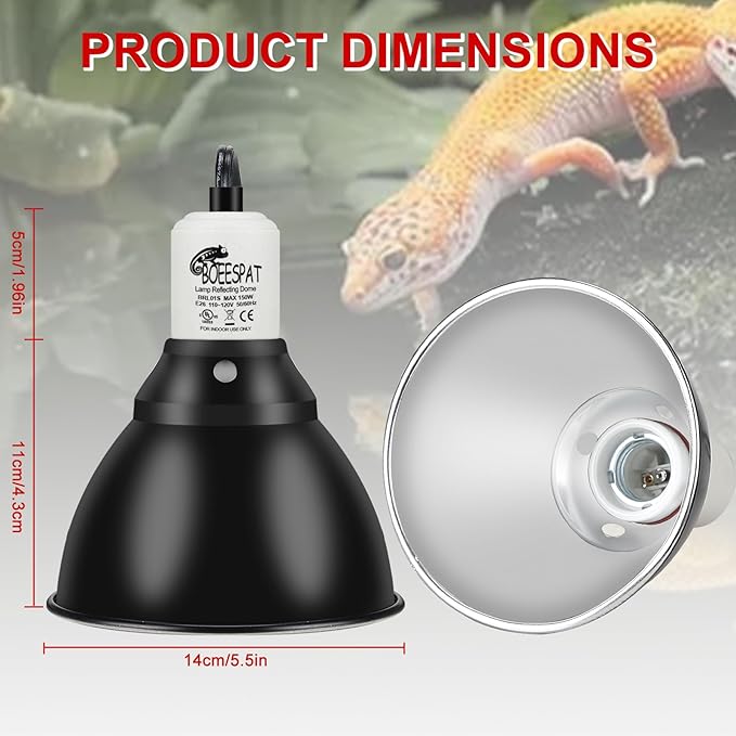 Reptile Lamp Bulb Fixture 5.5 Inch Deep Dome - Image 6