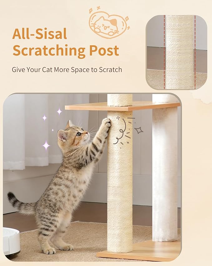 Heybly Cat Tree, 70.5 Inch Wood Tall Cat Tower - Image 7