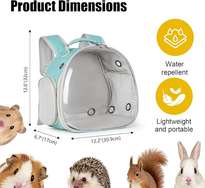 Guinea Pig Backpack, Space Capsule Bubble Window Small Animal Backpack - Image 2
