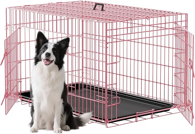 FDW XL Dog Crate 48inch Dog Cage Foldable Metal Kennel by FDW